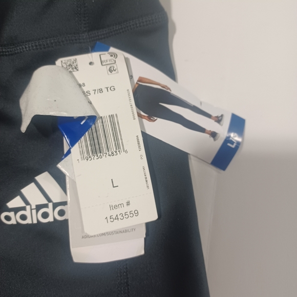 Adidas Black and White Leggings - Picture 5 of 7